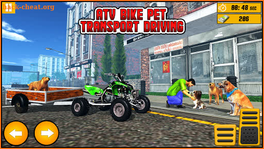 ATV Quad Bike Pet Transporter Driving - Dog Games screenshot