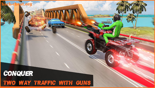 ATV Quad Bike Simulator: Traffic Shooting Game screenshot