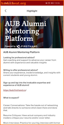 AUB Alumni screenshot