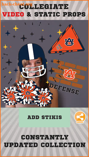 Auburn Tigers Animated Selfie Stickers screenshot