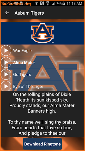 Auburn Tigers Fight Songs screenshot