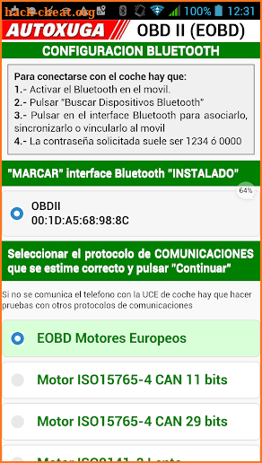 AUDI diagnosis Motor, Airbag, Cuadro, ABS/ESP... screenshot