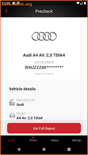 Audi History Check: VIN Decoder screenshot