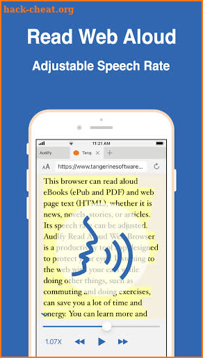 Audify Read Aloud Web Browser screenshot