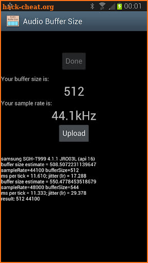 Audio Buffer Size screenshot
