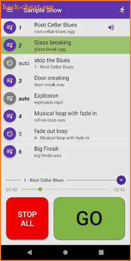 Audio Cues screenshot