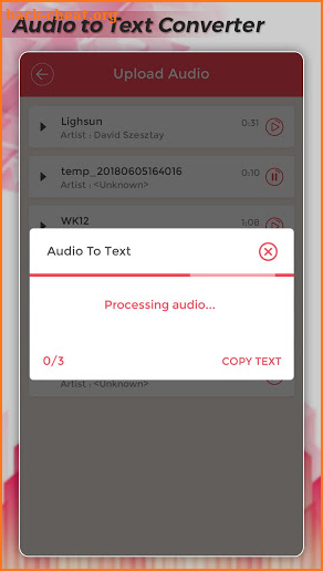 Audio To Text screenshot