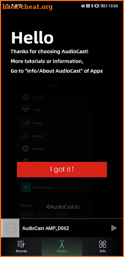 AudioCast screenshot