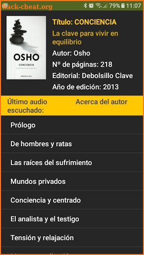 Audiolibro "Conciencia" (Osho) screenshot