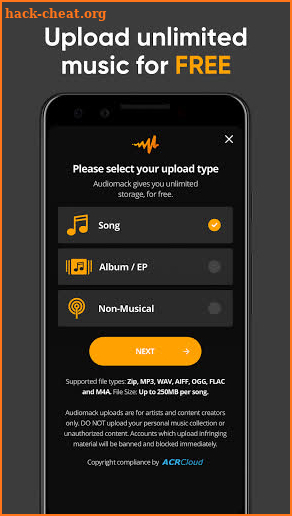 Audiomack Creator-Upload Music screenshot