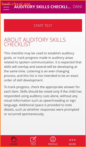 Auditory Skills Checklist Pro screenshot