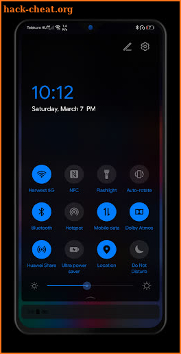 Aura Blue Dark EMUI 10 Theme for Huawei/Honor screenshot