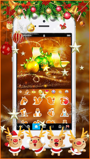 Aureate Christmas Keyboard Theme screenshot