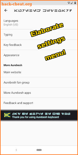 Aurebesh Keyboard screenshot