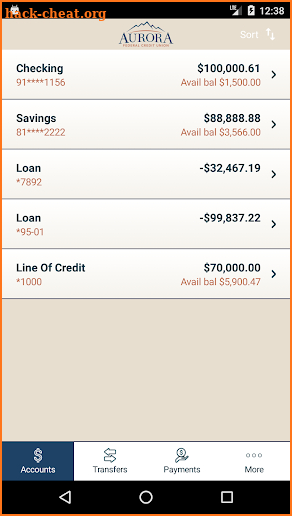Aurora CU Mobile Banking screenshot