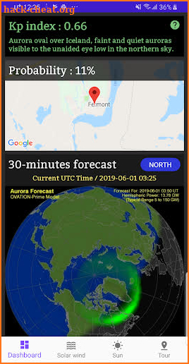 Aurora Forecast screenshot