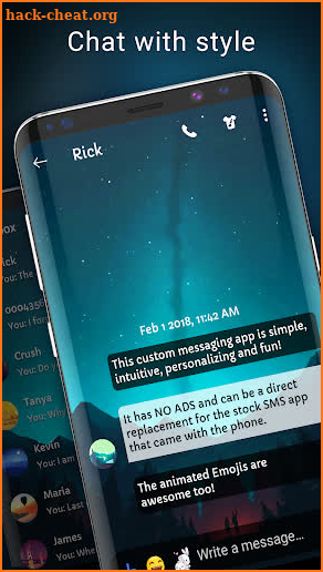 Aurora messenger theme screenshot