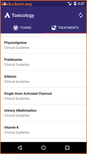 Austin Health Clinical Toxicology Guidelines screenshot