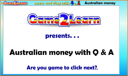 Australian money with Q&A screenshot