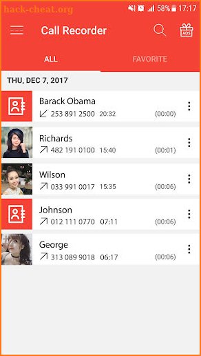 Auto call recorder Pro screenshot