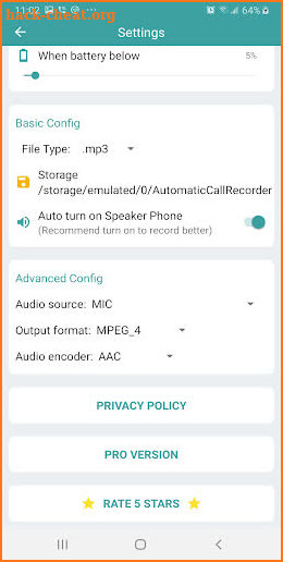 Auto Call Recorder PRO screenshot