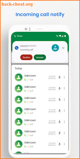 Auto call recording pro screenshot