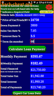 Auto Car Loan Payment Calculator Pro screenshot