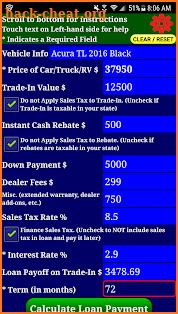Auto Car Loan Payment Calculator Pro screenshot