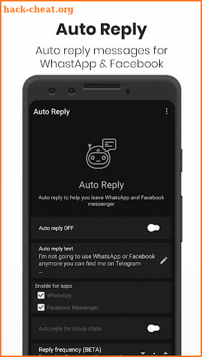 Auto Reply for WhatsApp & Facebook screenshot