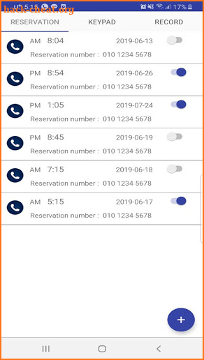 Auto telephone(Reservation, Redial ,Multi Call) screenshot