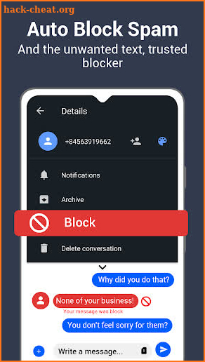 Automatic Block Text & Blocker Spam SMS screenshot