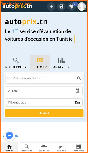 Autoprix.tn - Estimation voiture occasion Tunisie screenshot