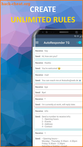 AutoResponder for Telegram - Auto Reply Bot screenshot