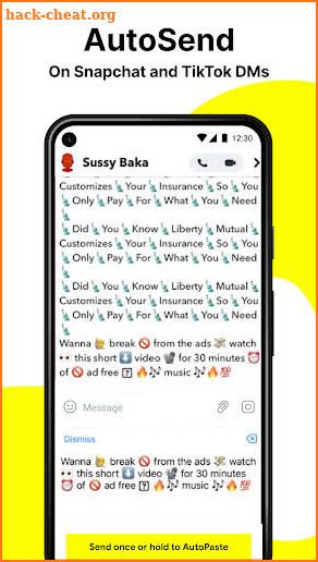 AutoSnap: Auto Paste Keyboard for Texts & Emojis screenshot