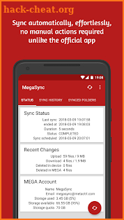 Autosync MEGA - MegaSync screenshot