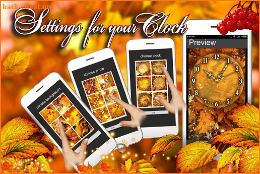 Autumn Clock HD Live Wallpaper screenshot