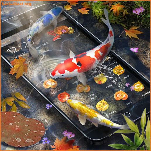 Autumn Koi Fish Theme screenshot