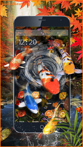 Autumn Koi Fish Theme screenshot