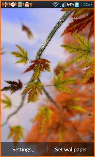 Autumn Leaves in HD Gyro 3D Parallax Wallpaper screenshot