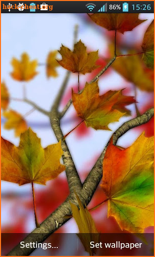 Autumn Leaves in HD Gyro 3D Parallax Wallpaper screenshot
