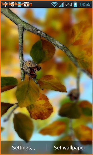 Autumn Leaves in HD Gyro 3D XL  Parallax Wallpaper screenshot