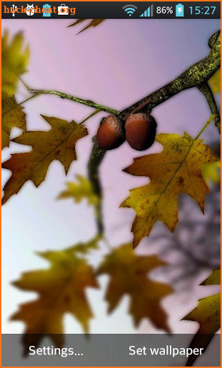 Autumn Leaves in HD Gyro 3D XL  Parallax Wallpaper screenshot