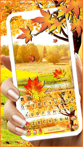Autumn Nature Keyboard Background screenshot