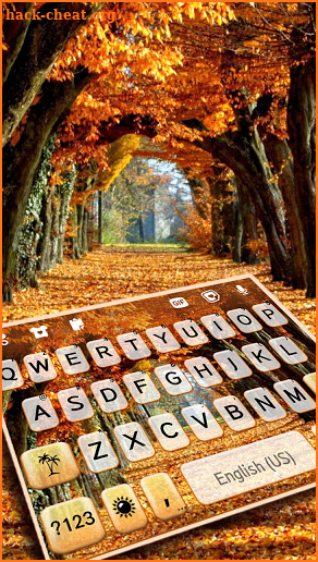 Autumn Trees Keyboard Background screenshot