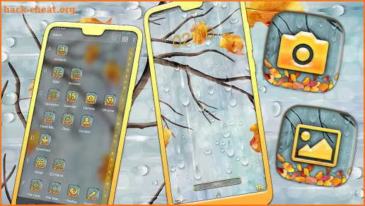 Autumn Water Drop Launcher Theme screenshot