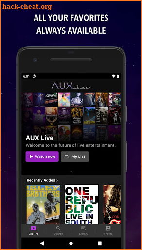 AUX Live screenshot