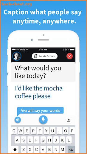 Ava - Subtitle live conversations for the deaf screenshot
