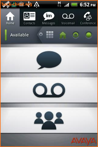 Avaya one-X® Mobile for IPO screenshot