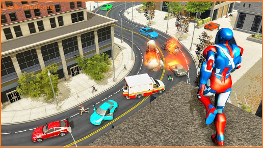 Avenger Captain Robot Bike Transform City Wars SIM screenshot