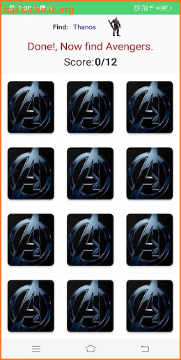 Avengers Cards Flip Game screenshot